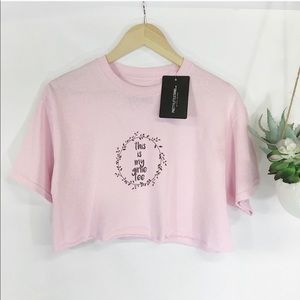 Pretty Little Thing Pink Cropped Tee